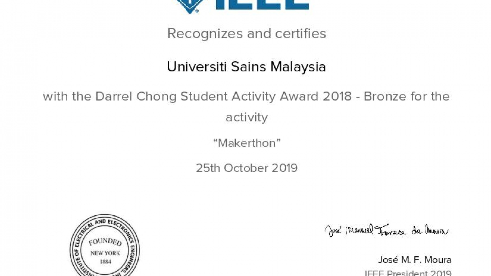 Certificate of Appreciation - Universiti Sains Malaysia -page-001